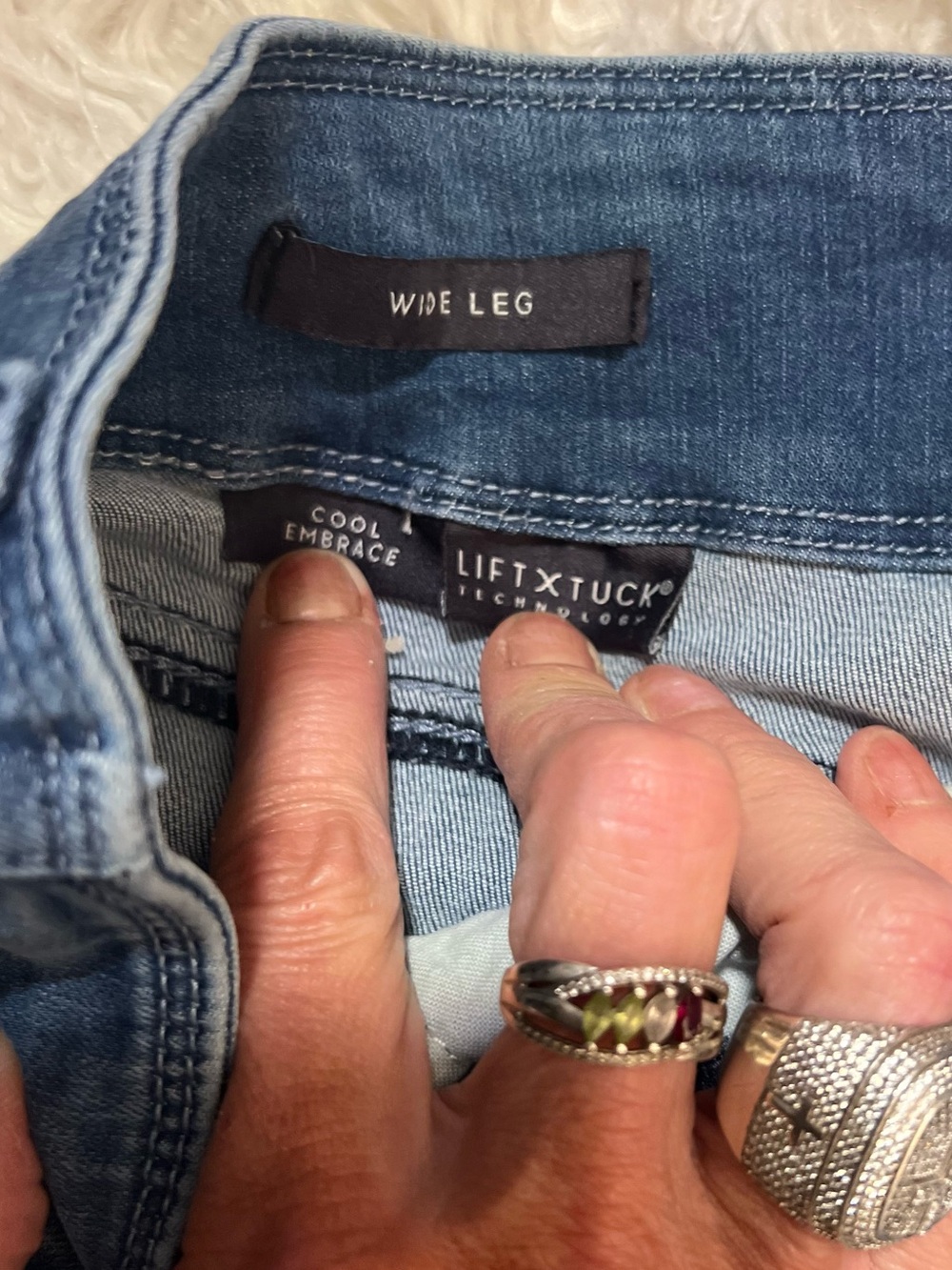 NYDJ Teresa Wide Leg Ankle denim jeans -SZ 12P - Picture 12 of 13